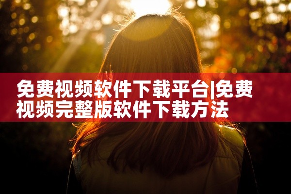 免费视频软件下载平台