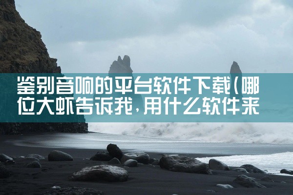 鉴别音响的平台软件下载